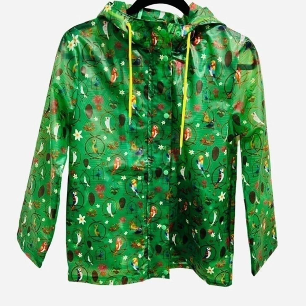 Disney Enchanted Tiki Room Rain Jacket for Women XS‎ NWOT